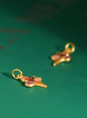 足金珐琅烧蓝冰激凌甜筒