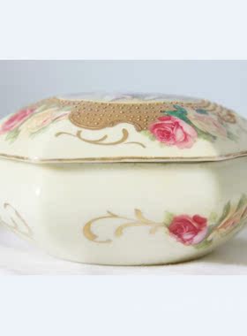 sold乔治式古董饰品盒手绘饰品盒