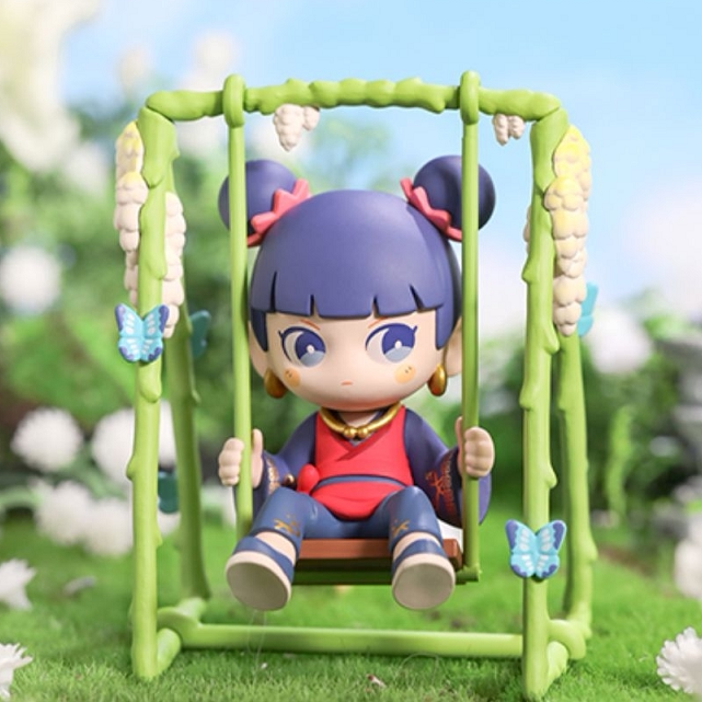 非人哉发呆哪吒十二时令花盲盒正版泡泡玛特银柳红杏桃花可爱手办