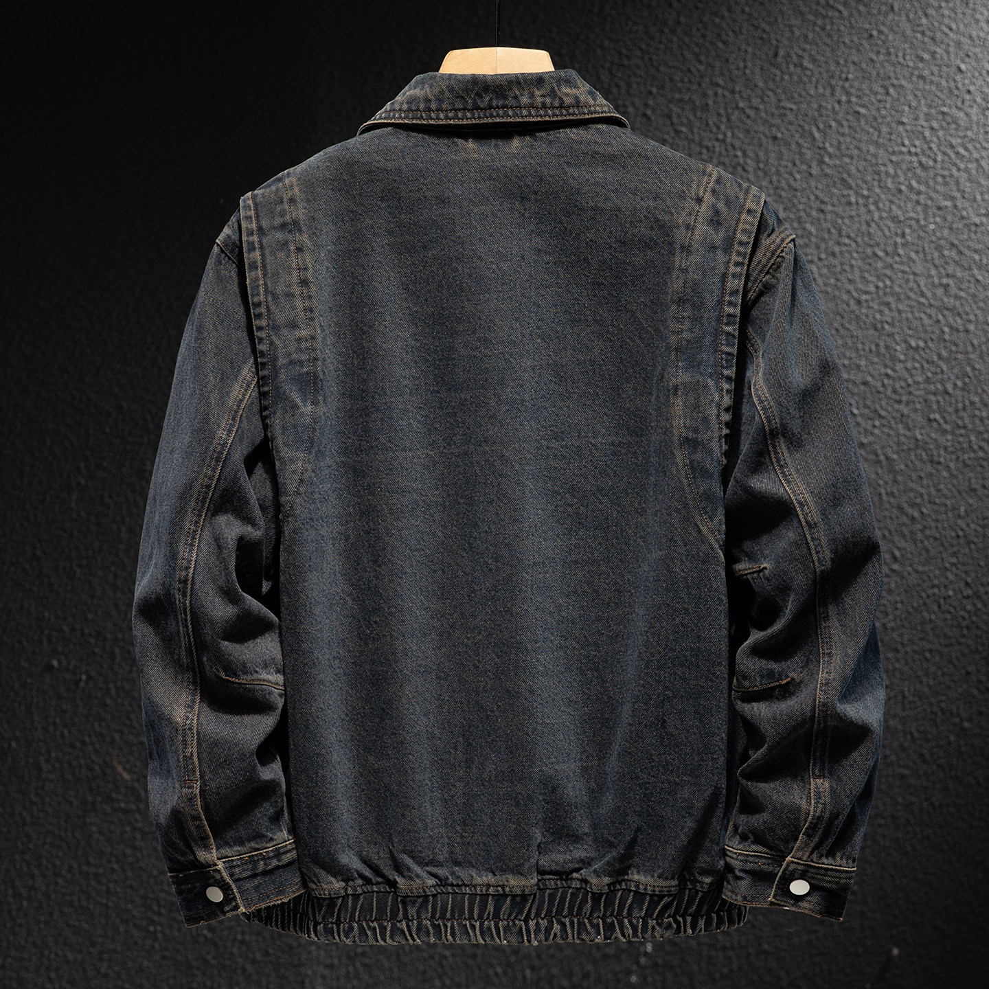 2025秋冬牛仔外套男休闲宽松复古洗水机车拉链夹克男装上衣时尚,淘宝优惠券,粉丝福利购,淘宝优惠卷