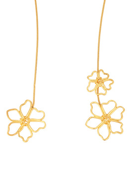 欧美原创设计花朵金属项链