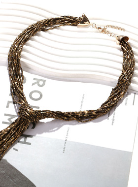 欧美新款手工串珠气质项链