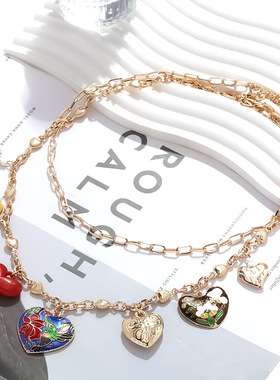 欧美大牌轻奢设计爱心项链