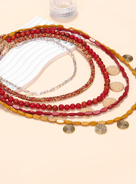 欧美大牌气质民族风串珠项链