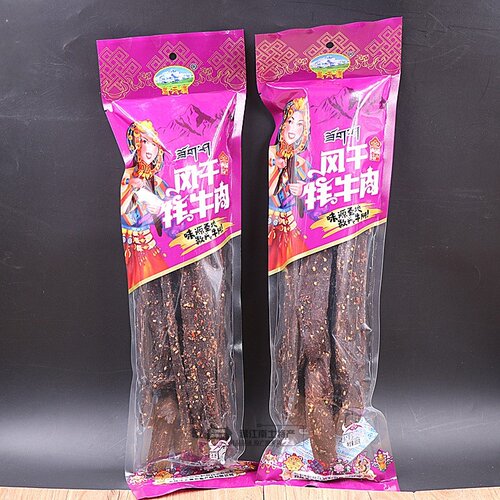 西藏特产圣天源手撕风干超干牦牛肉干特色零食即食熟食500克包邮 - 图0