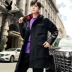 Áo khoác nam Playboy xuân hè 2019 mới mùa thu xu hướng Hàn Quốc dụng cụ áo khoác nam dài chắn gió - Áo khoác đôi