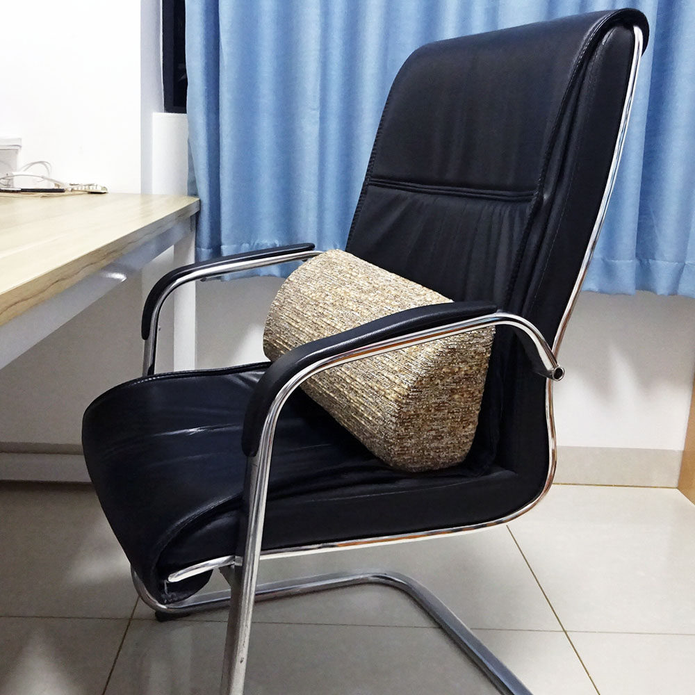 硬海绵彩麻混纺办公椅腰垫电脑椅尾椎枕三角垫午休腰枕半躺半坐,淘宝优惠券,粉丝福利购,淘宝优惠卷