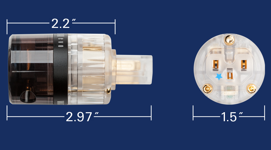 美国 WATTGATE 瓦特 330RH/350RH EVO 镀铑电源插头插尾 力高行货 - 图1