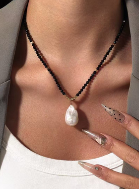 小众设计款天然水晶项链
