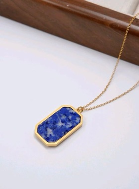 小众设计款青金石眼项链