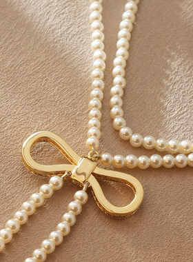 小众设计双层珍珠项链