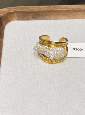 小众设计款开口手作哑光拉丝手镯