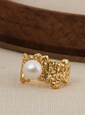 小众设计款天然珍珠戒指