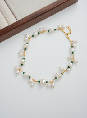 天然马来玉叠戴百搭锁骨链颈链