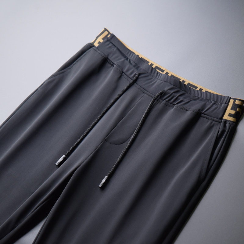 冰丝裤子弹力速干裤夏季超薄运动裤 劳伦狮丹休闲裤