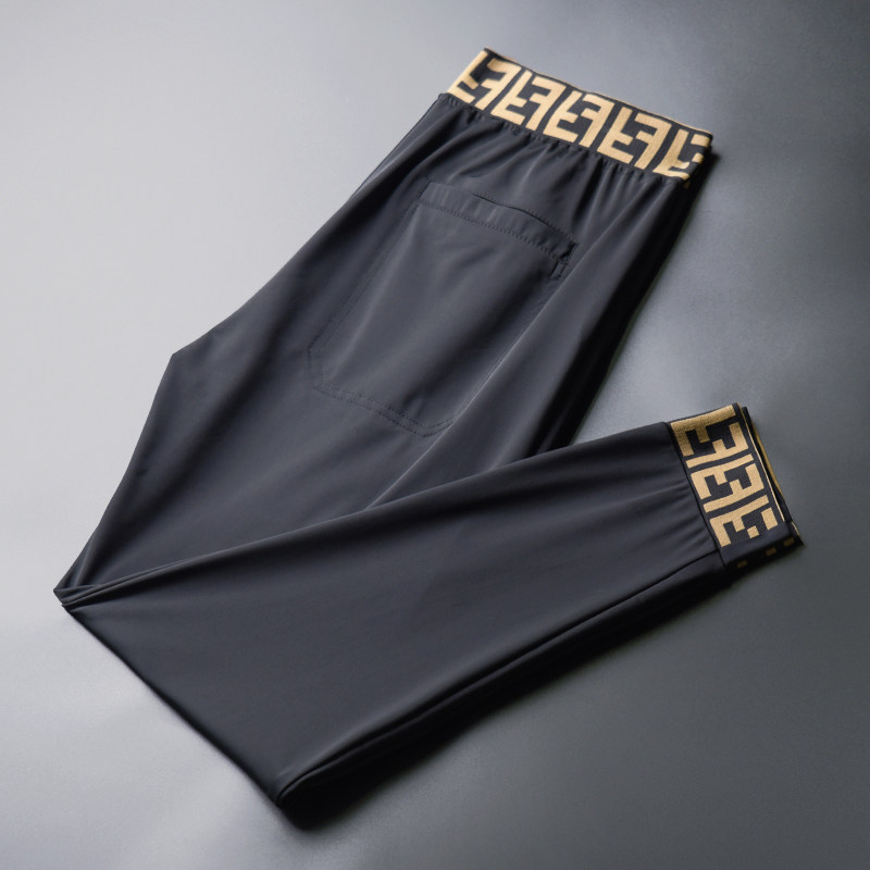 冰丝裤子弹力速干裤夏季超薄运动裤 劳伦狮丹休闲裤