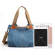 Kvky Korean version of casual contrast canvas bag