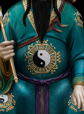 黄铜吕洞宾道家神像客厅摆件