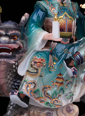 普化天尊汉白玉手工神像真身摆件