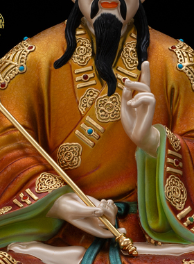 黄铜赤松子黄大仙神像客厅摆件
