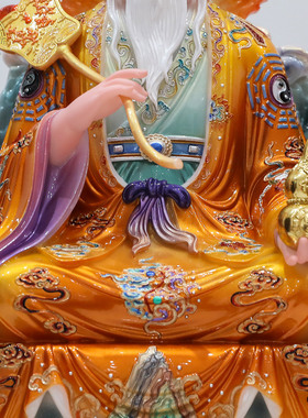 汉白玉三清道祖神像供奉摆件