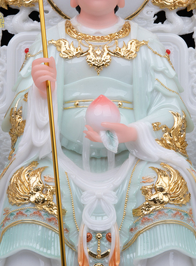 玉帝王母汉白玉神像家用供奉摆件