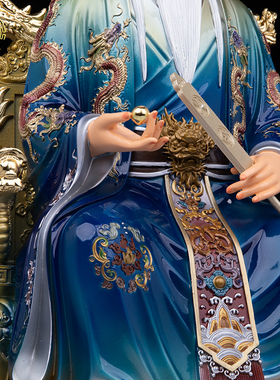 胡氏三兄弟树脂彩绘桌面摆件