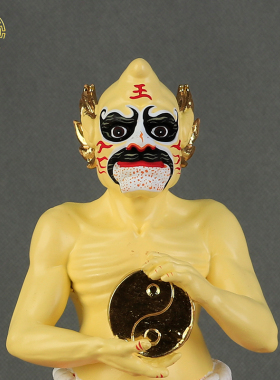 五鬼神像树脂彩绘人物招财摆件