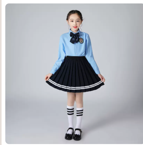 中小学生大合唱表演服装英伦风校服诗歌朗诵演出服儿童幼儿园园服