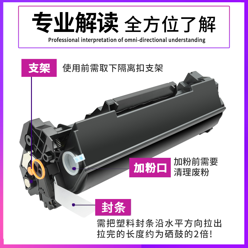 适用惠普hp3104fdw 3104fdn硒鼓Laserjet pro 3004dn 3004dw打印机W1460A/146A粉盒W1460X易加粉带芯片墨盒-图2