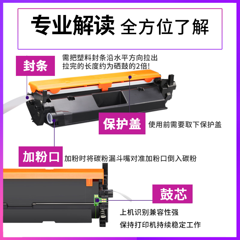 格韵 适用惠普CF218a粉盒 M132a硒鼓M132nw M104w M132snw打印机 墨盒M104a HP18a M132fw 粉盒 易加粉 - 图2