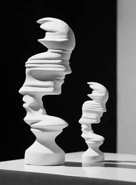 侘寂风玄关抽象人物装饰品摆件