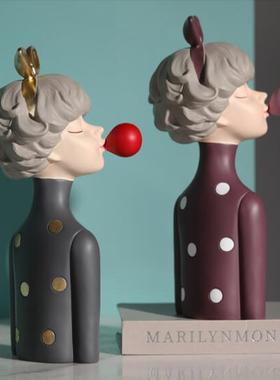 泡泡女孩结婚送新人轻奢风装饰品