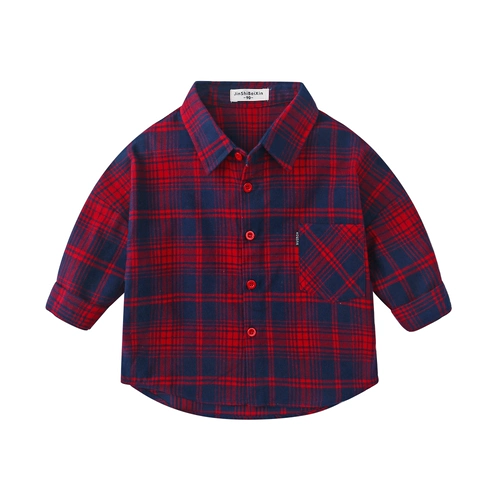 Детская осенняя рубашка, летняя одежда, хлопковый детский лонгслив, в корейском стиле