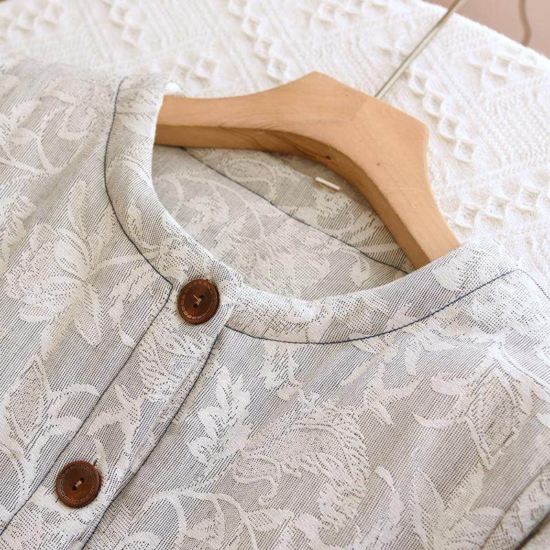 新款纯棉纱布三层夹棉睡衣女士秋冬季复古提花加厚棉袄家居服上衣,淘宝优惠券,粉丝福利购,淘宝优惠卷