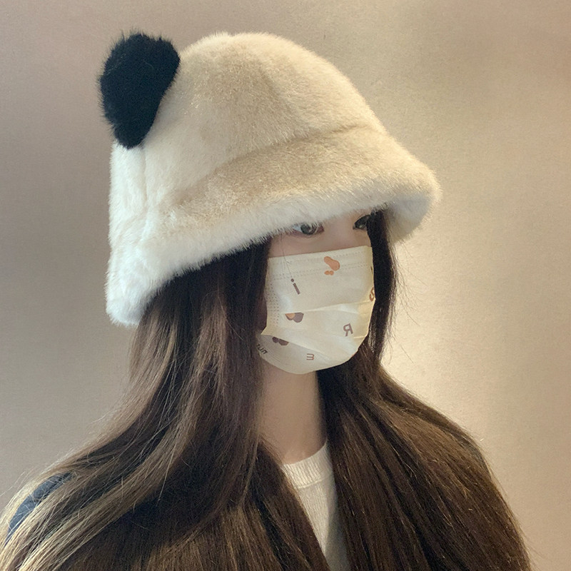 可爱小熊毛绒帽女2025新款冬季大头围保暖防寒加厚护耳渔夫帽子潮,淘宝优惠券,粉丝福利购,淘宝优惠卷