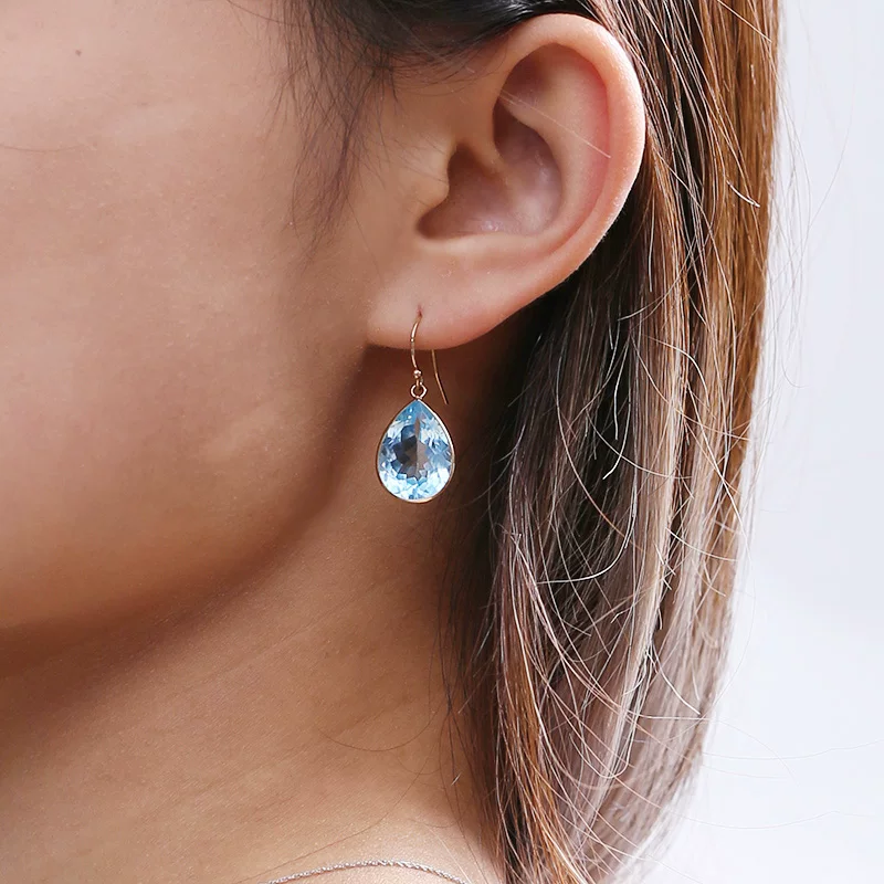 Золотые серьги, 19 карат, Швейцария, 14 карат