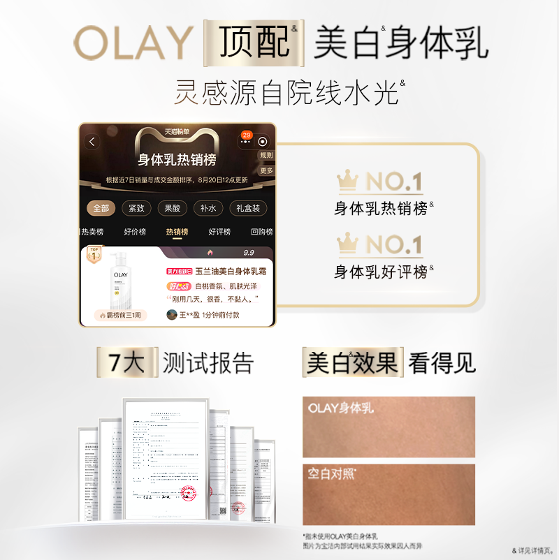 OLAY三抗新超白瓶美白身体乳260g