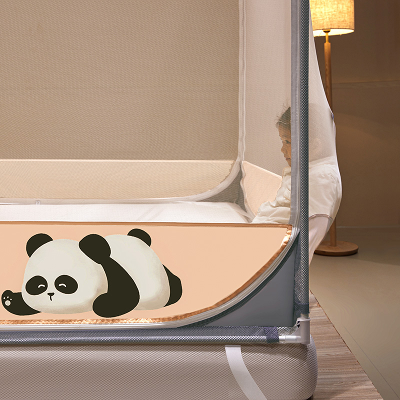 床笠款儿童防摔蚊帐1.35x1.9m全底1.5x1.9m双人床2x2米蒙古包纹账,淘宝优惠券,粉丝福利购,淘宝优惠卷