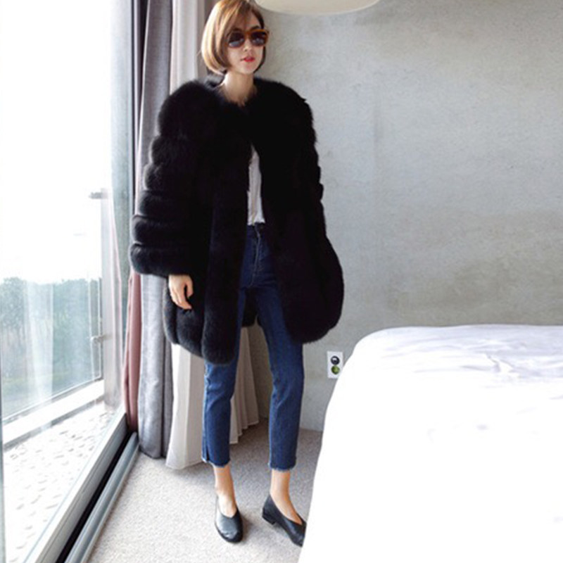 深蓝色直筒宽松高腰八分修身牛仔裤 冰雪丹尼牛仔裤