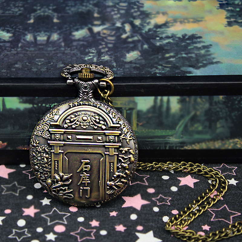 怀表男学生考试用复古翻盖机械儿童 木川怀表