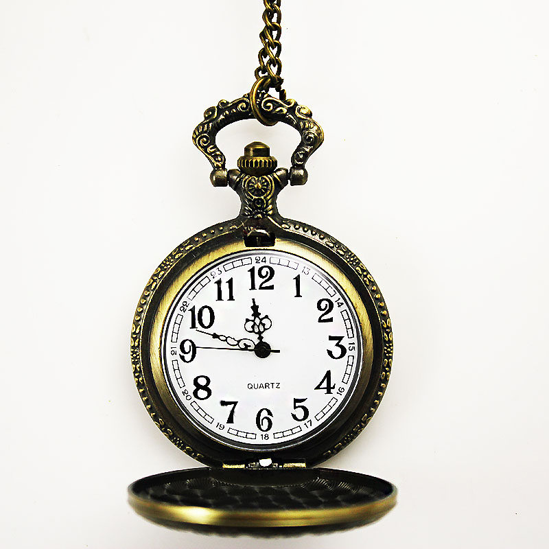 怀表男学生考试用复古翻盖机械儿童 木川怀表