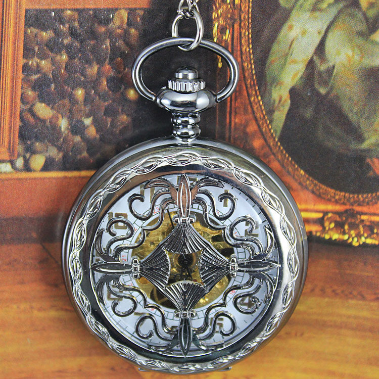 怀表男学生考试用复古翻盖机械儿童 木川怀表