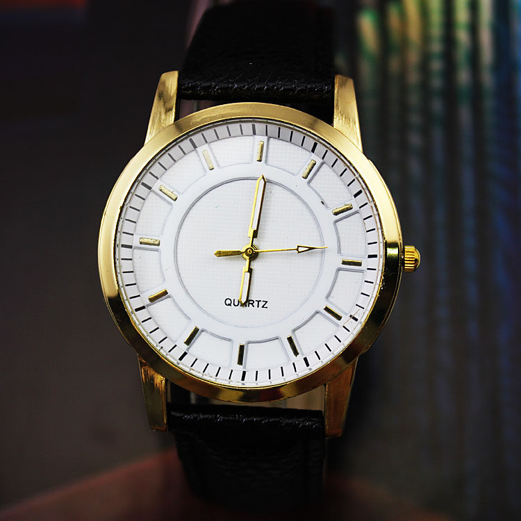 学生皮带中性复古石英表 木川国产腕表