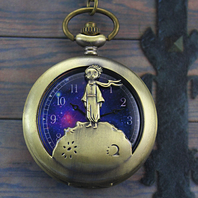 怀表男学生考试用复古翻盖机械儿童 木川怀表