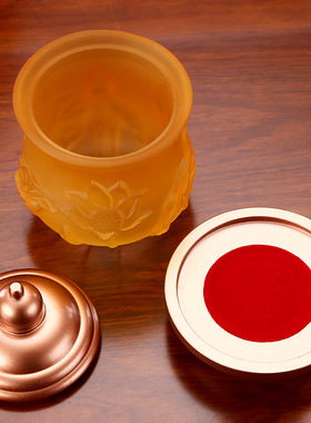 佛前琉璃供水杯莲花家用供杯