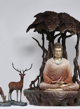 菩提树下鹿野苑悟道风成佛法轮