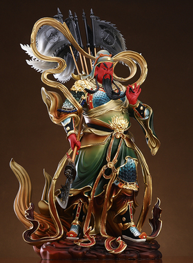 飘带关公神像桌面供奉武财神关公铜像大号关二爷雕像装饰摆件