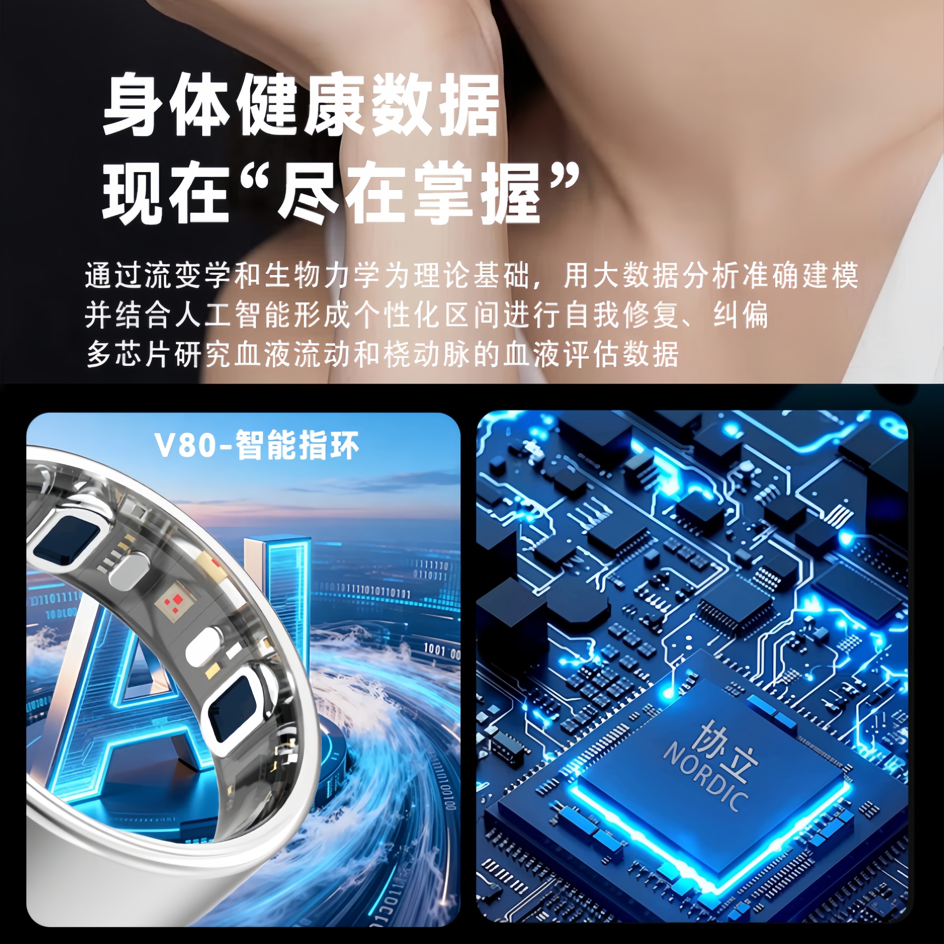 26 Blood Glucose ECG Rings Blood Pressure Uric Acid Micro-Physical Examination