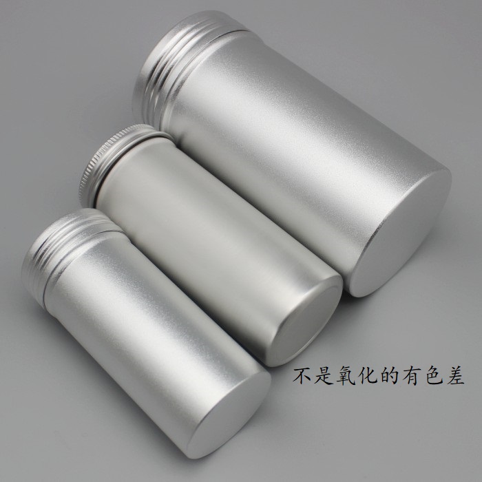 50克至1000ml高筒螺纹圆形铝盒分装密封金属铝罐铝瓶茶叶粉末包装 - 图1